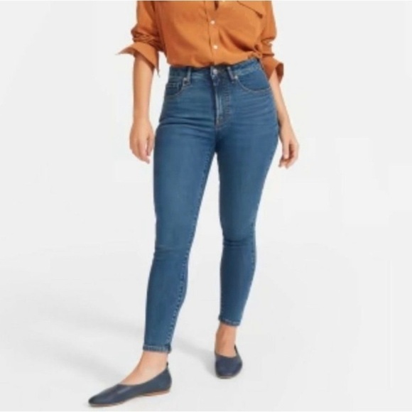 Everlane Curvy High Rise Skinny Jean Blue 25